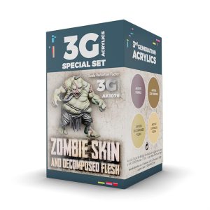 4x17 ml. Zombie Skin Renkleri Akrilik Maket Boyası Seti, AK Interactive 1076