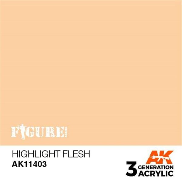 17 ml. Highlight Flesh Figürler için Akrilik Maket Boyası, AK Interactive 11403 - Görsel 2