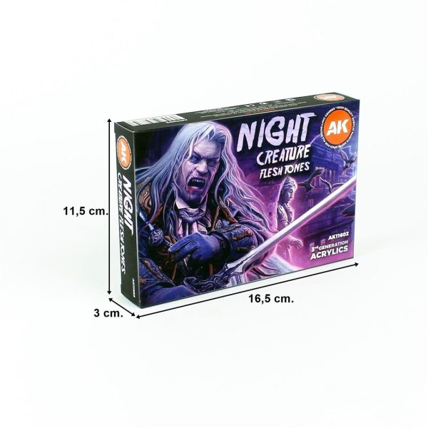 6x17 ml. Gece Yaratıkları Teni Figürler için Akrilik Maket Boyası Seti, AK Interactive 11602 - Görsel 5