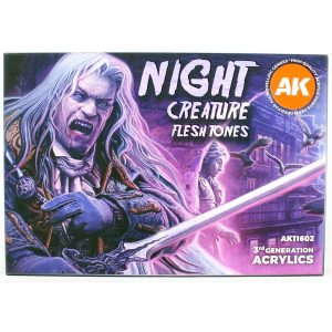 6x17 ml. Gece Yaratıkları Teni Figürler için Akrilik Maket Boyası Seti, AK Interactive 11602