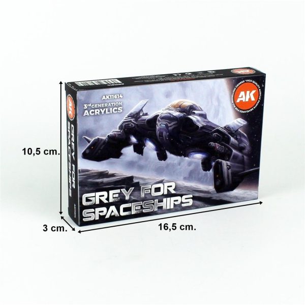 6x17 ml. Uzay Araçları Gri Tonları Akrilik Maket Boyası Seti, AK Interactive 11614 - Görsel 5