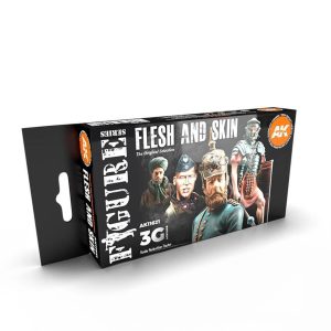 6x17 ml. Ten Renkleri Figürler için Akrilik Maket Boyası Seti, AK Interactive 11621