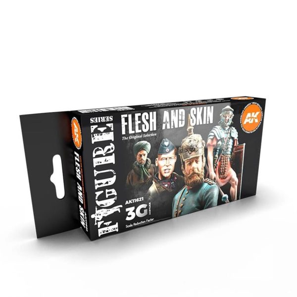 6x17 ml. Ten Renkleri Figürler için Akrilik Maket Boyası Seti, AK Interactive 11621