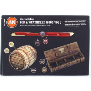 6x17 ml. Eski ve Yıpranmış Ahşap Renkleri-A Akrilik Maket Boyası Seti, AK Interactive 11673