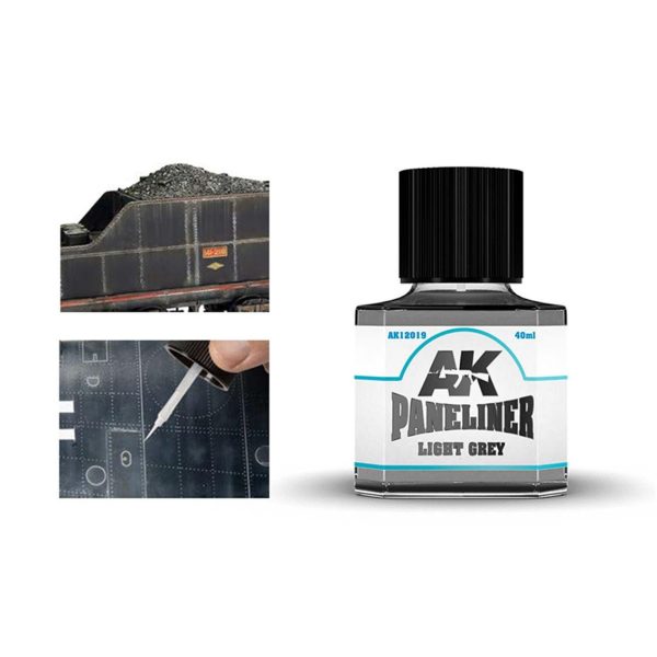 40 ml. Açık Gri Paneliner Boya, AK Interactive 12019 - Görsel 2