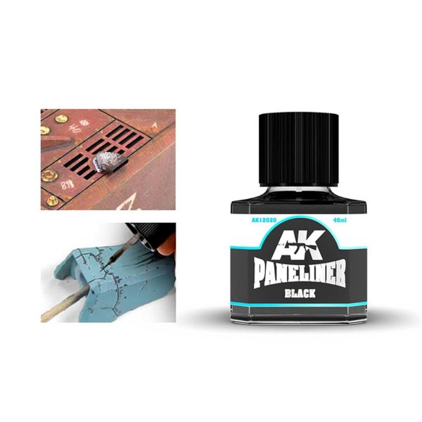 40 ml. Siyah Paneliner Enamel Boya, AK Interactive 12020 - Görsel 2
