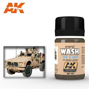 35 ml. OIF&OEF ABD Araçları Eskitme Efekti Wash Serisi Enamel Maket Boyası, AK Interactive 121