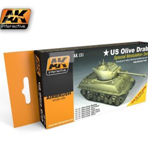6x17 ml. Zeytin Yeşili Astar Modülasyon Seti, AK Interactive 131