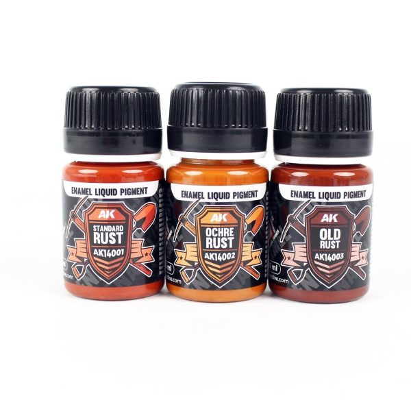 3x35 ml. Toz ve Egzost Sıvı Pigment Seti, AK Interactive 14031 - Görsel 2