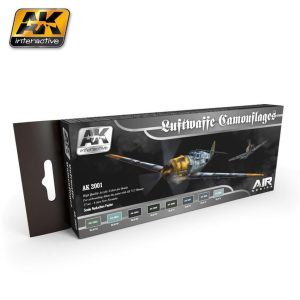 8x17 ml. Luftwaffe-1 Kamuflaj Renkleri Akrilik Maket Boyası Seti, AK Interactive 2001