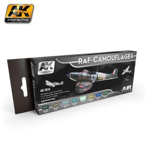 8x17ml. RAF Kamuflaj Renkleri Akrilik Maket Boyası Seti, AK Interactive 2010