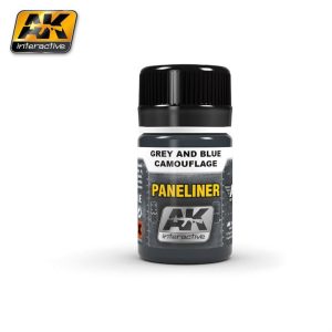35 ml. Gri ve Mavi Kamuflaj Paneliner Serisi Maket Boyası, AK Interactive 2072