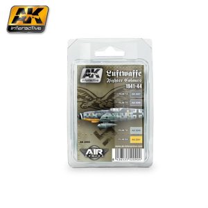 4x17ml. Luftwaffe Fighter Colors 1941-44 Akrilik Maket Boyası Seti, AK Interactive 2080