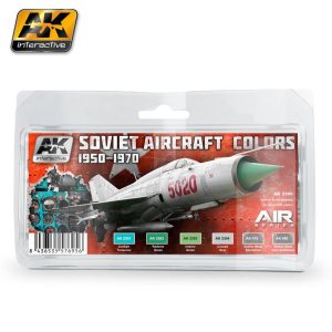 4x17ml. Soviet Aircraft Colors 1950-1970 Akrilik Maket Boyası Seti, AK Interactive 2300