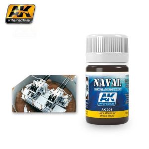 35 ml. Koyu Tonlu Ahşap Eskitme Efekti Wash Serisi Enamel Maket Boyası, AK Interactive 301