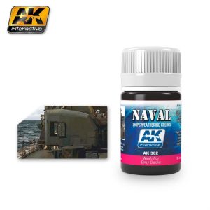 35 ml. Gri Güverteler Eskitme Efekti Wash Serisi Enamel Maket Boyası, AK Interactive 302