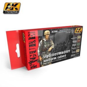 6x17 ml. Splittermuster Üniforma Renkleri Akrilik Maket Boyası Seti, AK Interactive 3040