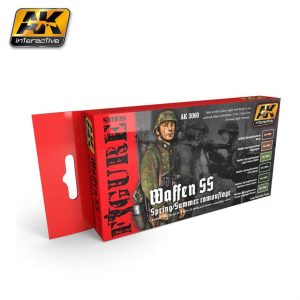 Waffen SS İlkbahar/Yaz Kamuflaj Renkleri Maket Boyası Seti 6x17ml, AK Interactive 3060