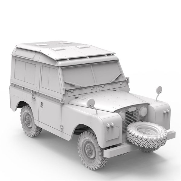 1/35 Land Rover 88 Series IIA (Steyşın Vagon) Askeri Araç Maketi, AK InterActive 35013 - Görsel 2