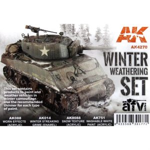 4 lü Kış Efekti Maket Boyası Seti, AK Interactive 4270