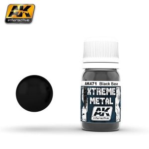 30 ml. Siyah Taban Xtreme Metal Serisi Maket Boyası, AK Interactive 471