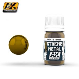 30 ml. Pirinç Rengi Xtreme Metal Serisi Maket Boyası, AK Interactive 475