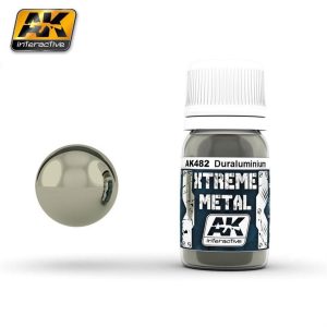 30 ml. Duralüminyum Rengi Xtreme Metal Serisi Maket Boyası, AK Interactive 482