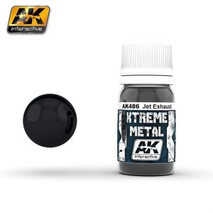 30 ml. Jet Egzoz Rengi Xtreme Metal Serisi Maket Boyası, AK Interactive 486