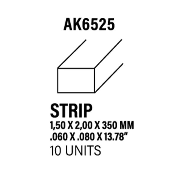 1.50 x 2.00 x 350 mm. Çubuk 10 Adet, AK Interactive 6525 - Görsel 3