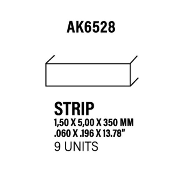 1.50 x 5.00 x 350 mm. Çubuk 10 Adet, AK Interactive 6528 - Görsel 3