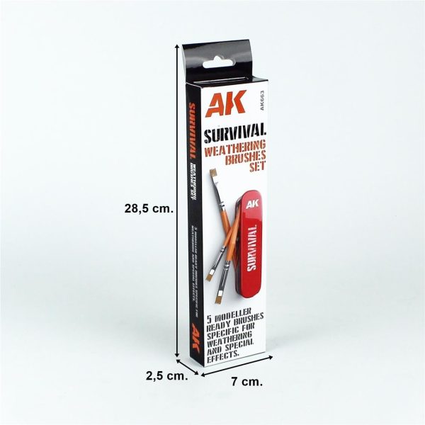 Eskitme Fırçaları Seti 5 Adet, AK Interactive 663 - Görsel 3