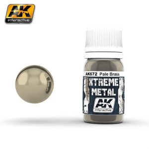 30 ml. Soluk Pirinç Rengi Xtreme Metal Serisi Maket Boyası, AK Interactive 672