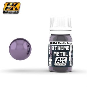 30 ml. Metalik Mor Rengi Xtreme Metal Serisi Maket Boyası, AK Interactive 674