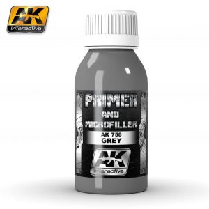 100 ml. Mikrofiller ve Gri Astar Profesyonel Maket Boyası, AK Interactive 758