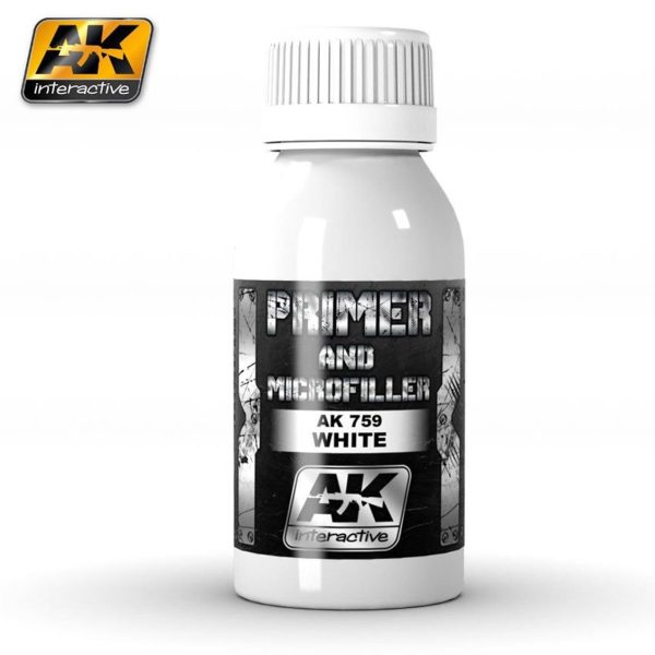100 ml. Mikrofiller ve Beyaz Astar Profesyonel Maket Boyası, AK Interactive 759