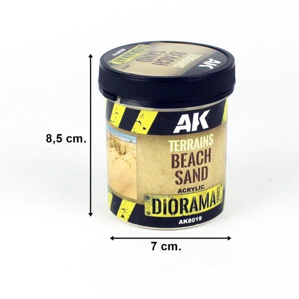 250 ml. Plaj Kumu Akrilik Diorama Serisi Zemin Dokusu, AK Interactive 8019 - Görsel 3