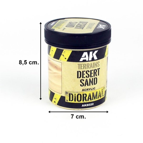 250 ml. Çöl Kumu Akrilik Diorama Serisi Zemin Dokusu, AK Interactive 8020 - Görsel 4