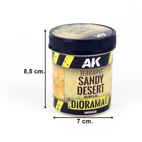 250 ml. Kum Çölü Akrilik Diorama Serisi Zemin Dokusu, AK Interactive 8022 - Görsel 4
