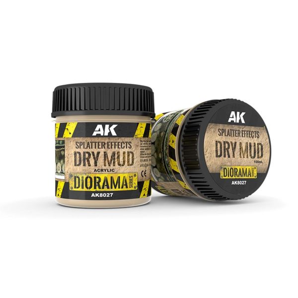 100 ml. Kuru Çamur Sıçrama Efekti Akrilik Diorama Serisi Zemin Dokusu, AK Interactive 8027