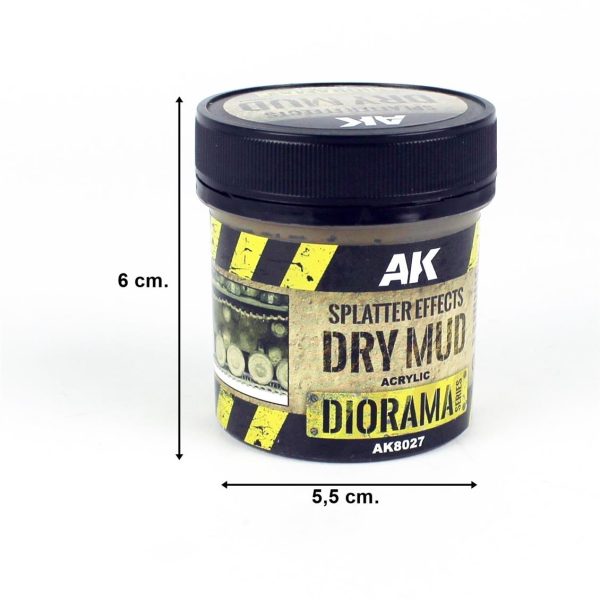 100 ml. Kuru Çamur Sıçrama Efekti Akrilik Diorama Serisi Zemin Dokusu, AK Interactive 8027 - Görsel 4