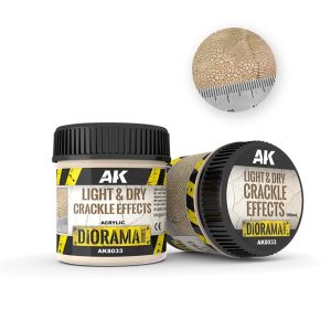100 ml. Hafif ve Kuru Çatlak Efekti Akrilik Diorama Serisi Zemin Dokusu, AK Interactive 8033