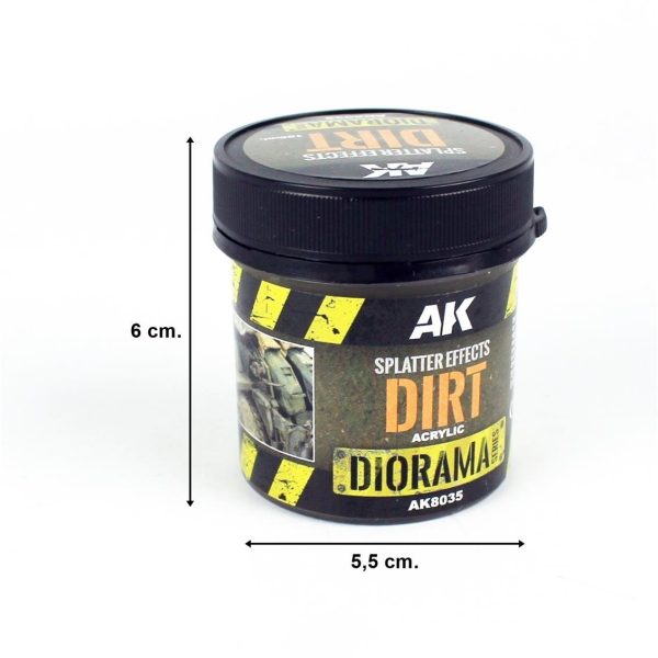 100 ml. Kir Sıçrama Efekti Akrilik Diorama Serisi Zemin Dokusu, AK Interactive 8035 - Görsel 4