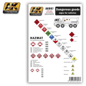 1/35 Tehlikeli Madde İşaretleri Dekalleri, AK Interactive 807