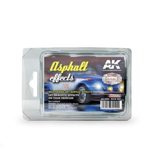 3x35 ml. Asfalt Yol Efekti Ralli Serisi Maket Boyası Seti, AK Interactive 8090