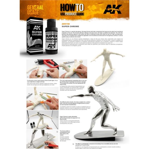 60 ml. Süper Krom Ayna Mürekkepi, AK Interactive 9198 - Görsel 2