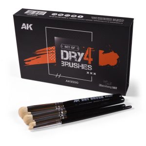 Dry Brush Fırçaları Seti 4 Adet, AK Interactive 9300