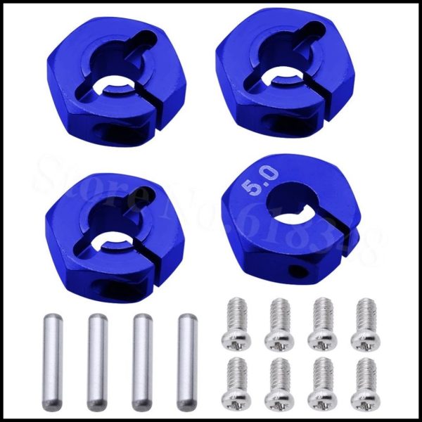 Aliminyum Mavi Tekerlek Adaptörü 5/6/7 mm. 12 adet