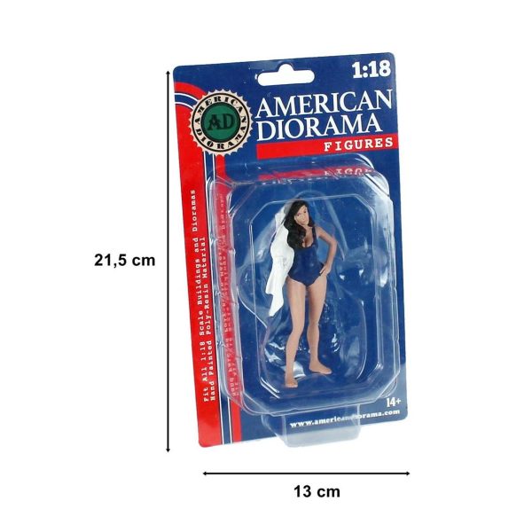 1/18 Plaj Kızı (Katy) Figürü, American Diorama 76313 - Görsel 4