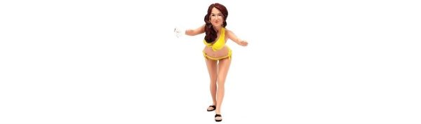 1/24 Araba Yıkayan Bikinili Kız (Stephanie) Figürü, American Diorama 76366 - Görsel 3