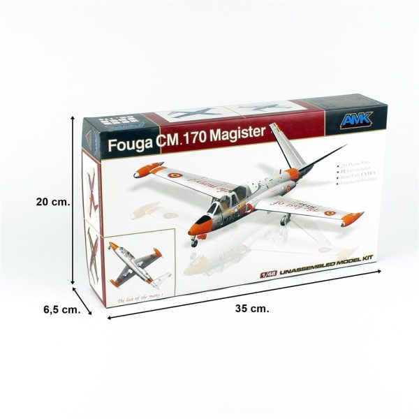 1/48 Fouga CM. 170 Magister Eğitim Uçağı Maketi, AMK Model 88004 - Görsel 5